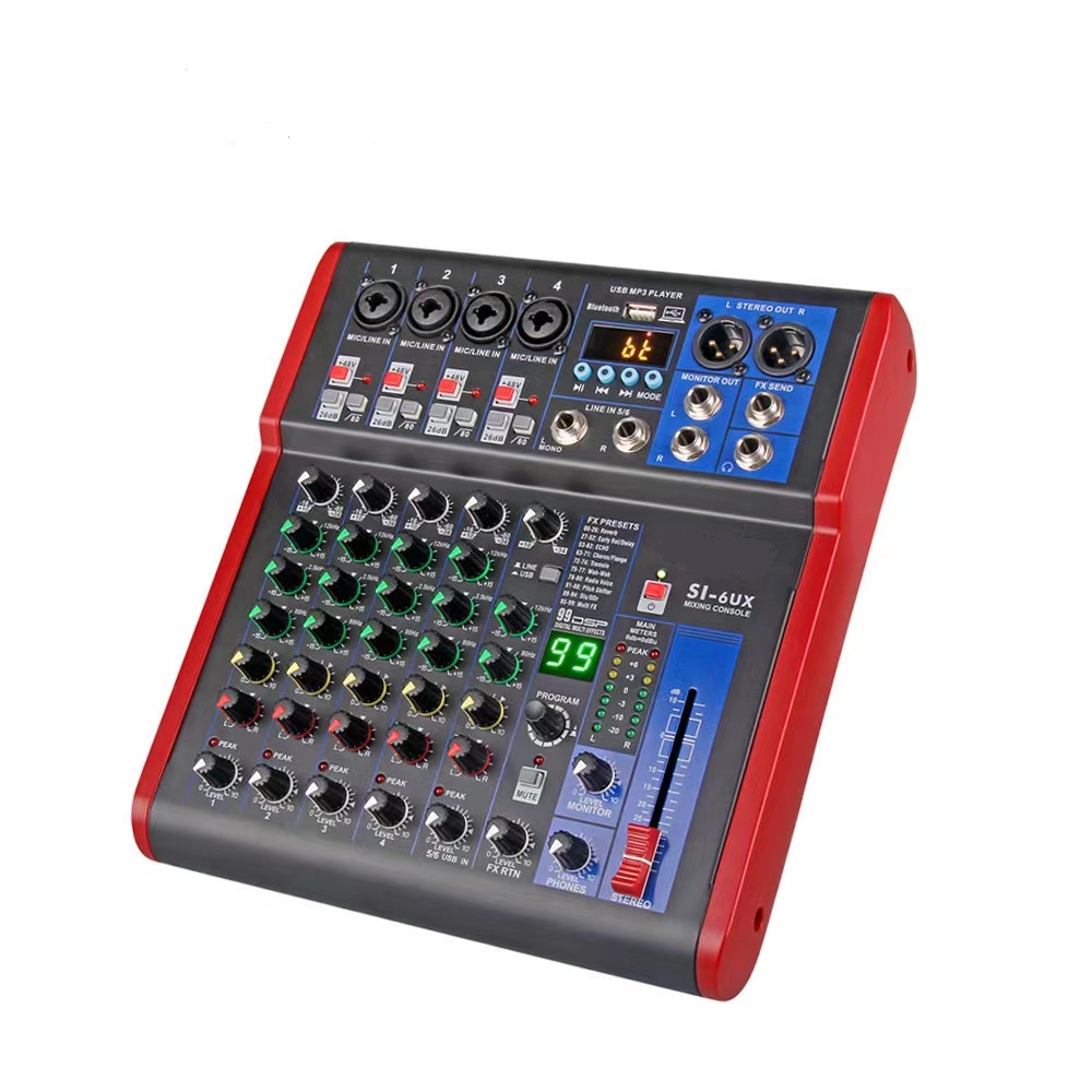Mixer Audio 6 8 Channel Digital Mixing Dj Controller Powered Audio Mixer