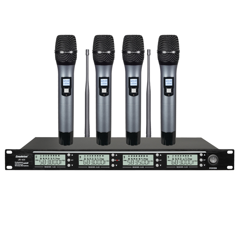 Professional 4 Channel UHF Wireless Microphone System for Sale